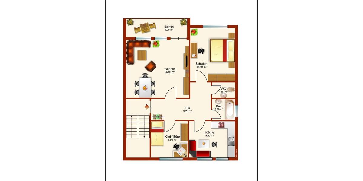 Etagenwohnung Bremen Blockland - 3 Zimmer, 78 m&sup2;, 179.000&euro; | Angebot:27486707