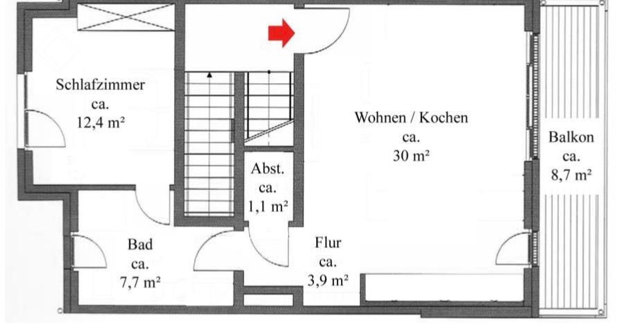Etagenwohnung Bremen Findorff - 2 Zimmer, 60 m&sup2;, 267.000&euro; | Angebot:26232379