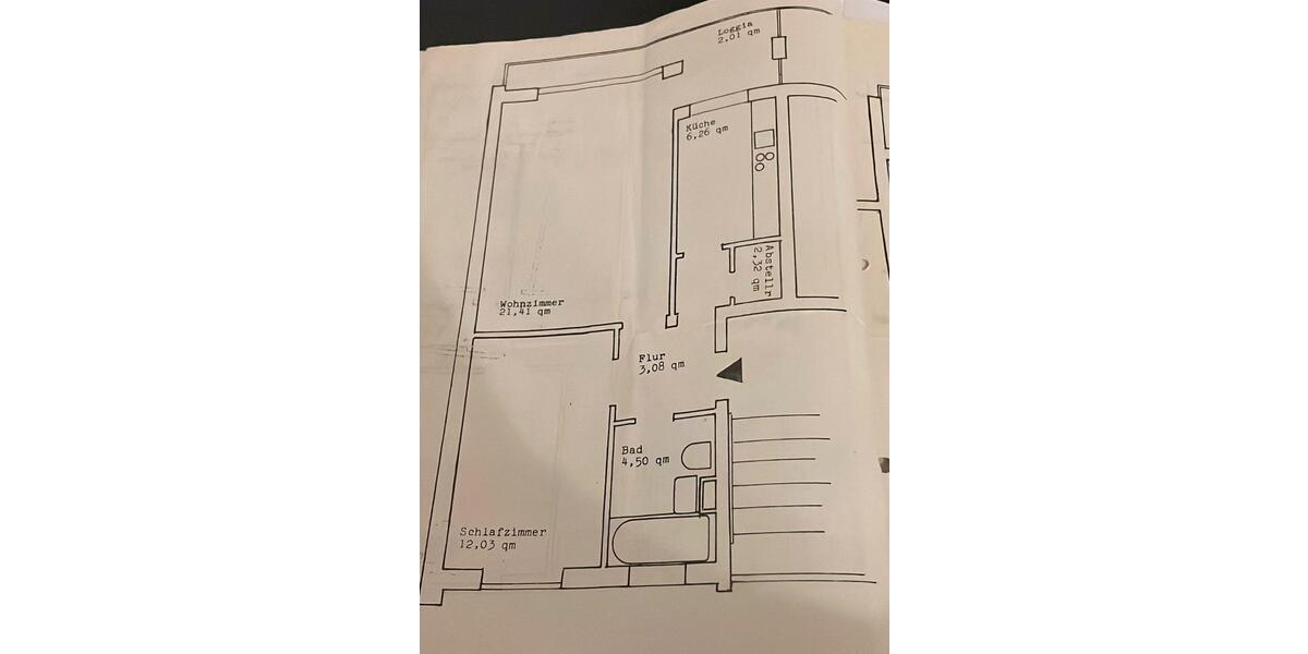 Etagenwohnung Bremen Huchting - 2 Zimmer, 50 m&sup2;, 700&euro; | Angebot:26194526