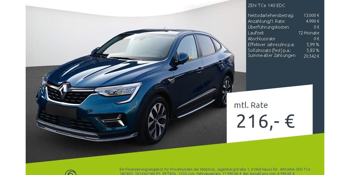 Renault Arkana 27.908 km 17.990 &euro; Stuhr 28816