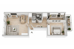 Etagenwohnung Bremen Bahnhofsvorstadt - 2 Zimmer, 57 m&sup2;, 172.000&euro; | Angebot:26501881
