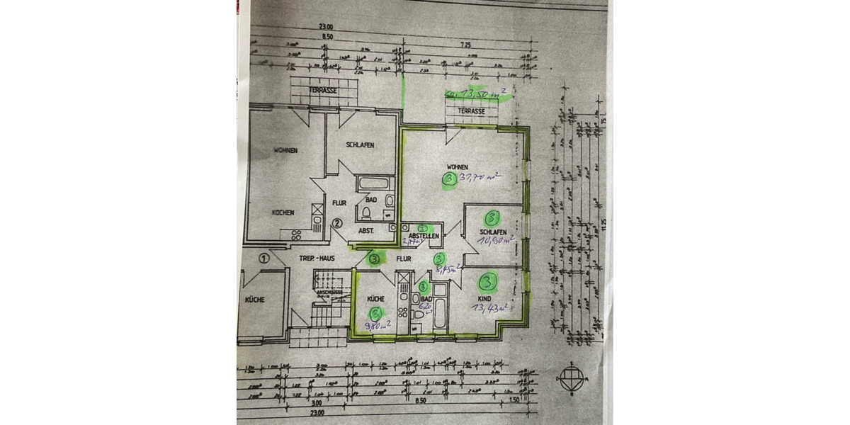 Erdgeschoßwohnung Weyhe - 3 Zimmer, 90 m&sup2;, 287.000&euro; | Angebot:25232974