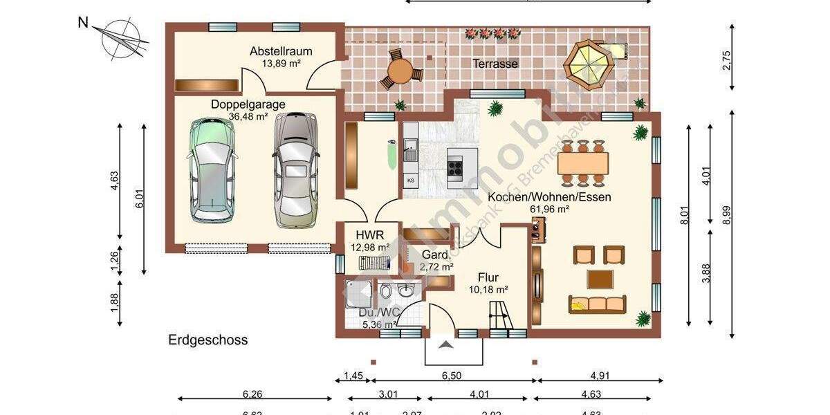 Einfamilienhaus Kirchtimke / Ostertimke Kirchtimke - 6 Zimmer, 164 m&sup2;, 499.000&euro; | Angebot:25661831