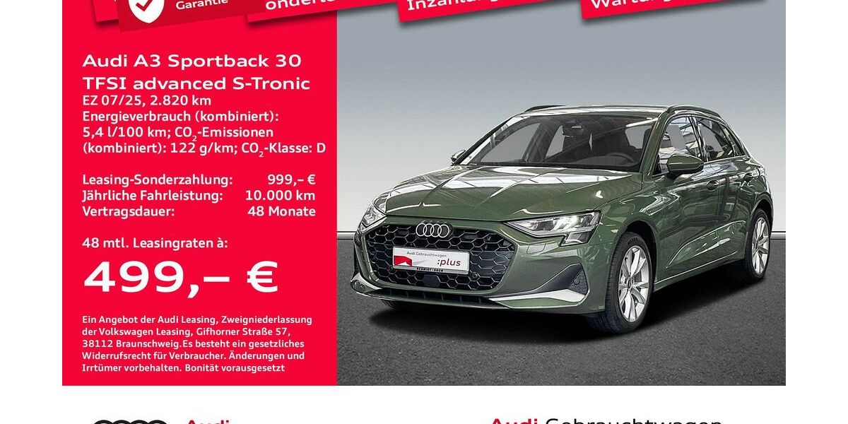 Audi A3 2.820 km 33.847 &euro; Bremen 28207