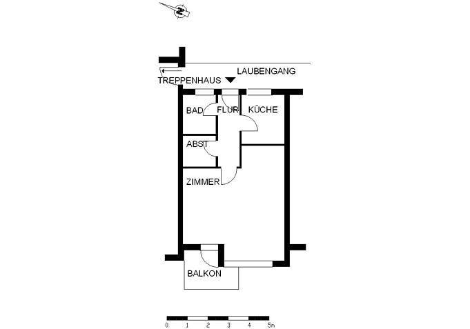 Renovierte 1-Zimmer-Wohnung für Mieter ab 50 1 zimmer