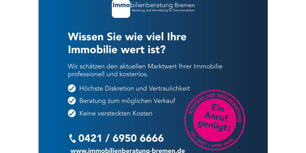 Etagenwohnung Bremen Woltmershausen - 4 Zimmer, 67 m&sup2;, 155.000&euro; | Angebot:26796699