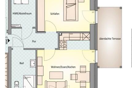 Erstbezug - Behindertengerechte 2-Zimmer-Wohnung mit Terrasse zimmer