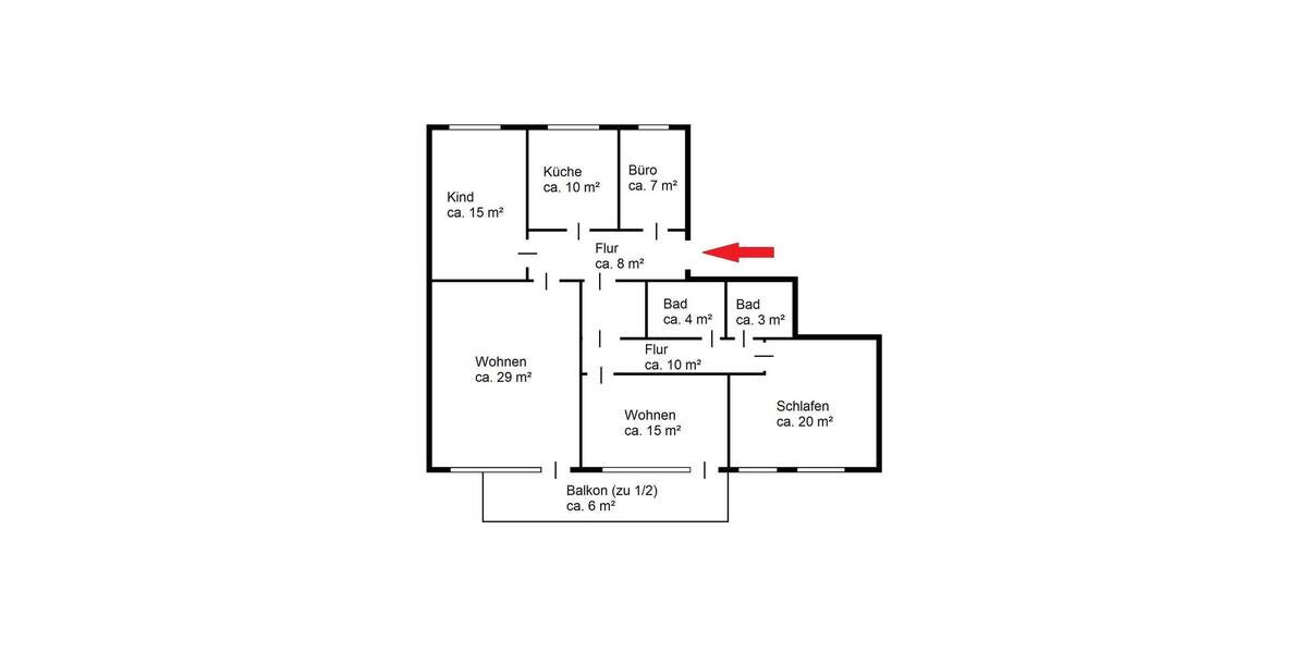 Etagenwohnung Bremen Hastedt - 4 Zimmer, 126 m&sup2;, 359.000&euro; | Angebot:26778842