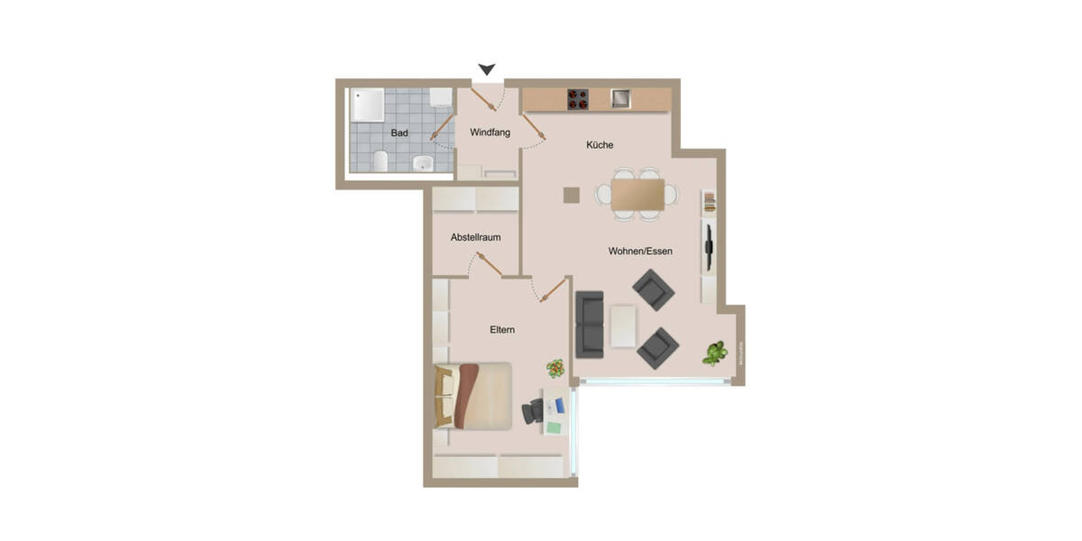 Etagenwohnung Bremen Altstadt - 2 Zimmer, 82 m&sup2;, 1.150&euro; | Angebot:25680905