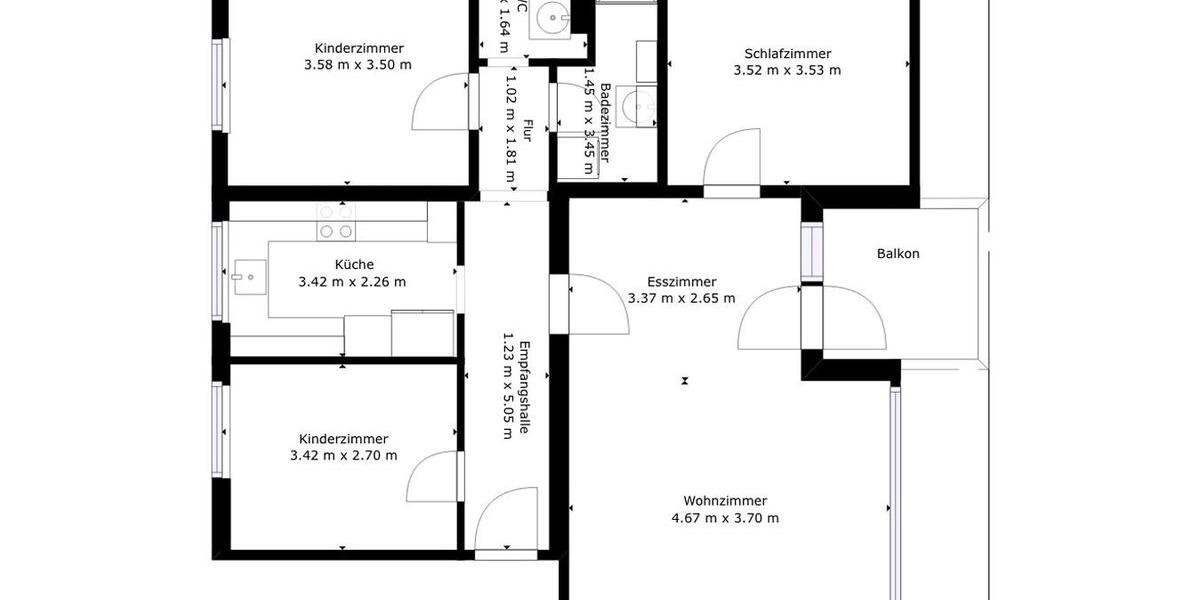 Etagenwohnung Bremen Hemelingen - 4 Zimmer, 89 m&sup2;, 269.000&euro; | Angebot:26110290