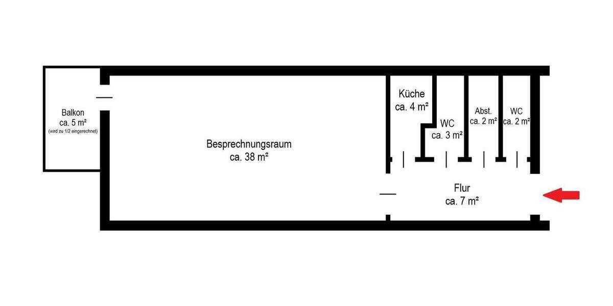 City Repräsentative Gewerbefläche mit Blick auf die Weserpromenade - Arbeiten in Bremer Toplage 1 zimmer