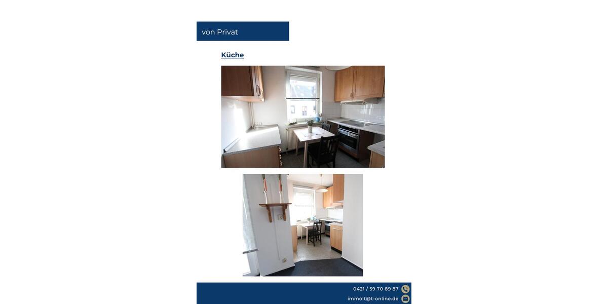 Etagenwohnung Bremen Burglesum - 1 Zimmer, 27 m&sup2;, 495&euro; | Angebot:26396709