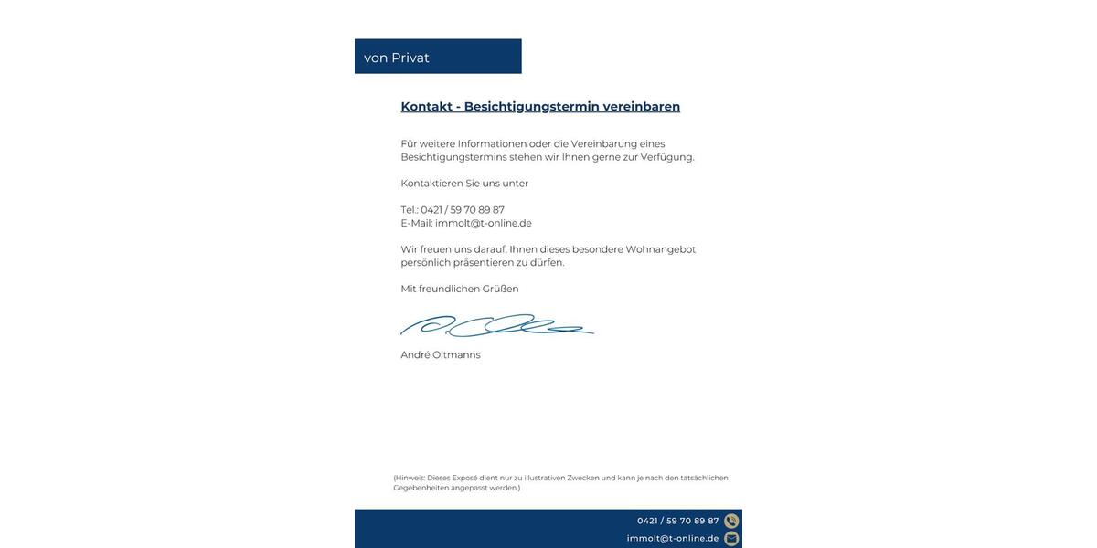 Etagenwohnung Bremen Burglesum - 1 Zimmer, 27 m&sup2;, 495&euro; | Angebot:26396709