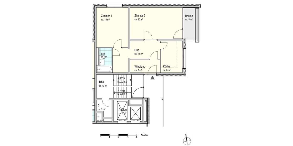 Etagenwohnung Bremen Osterholz - 2 Zimmer, 65 m&sup2;, 442&euro; | Angebot:27112614