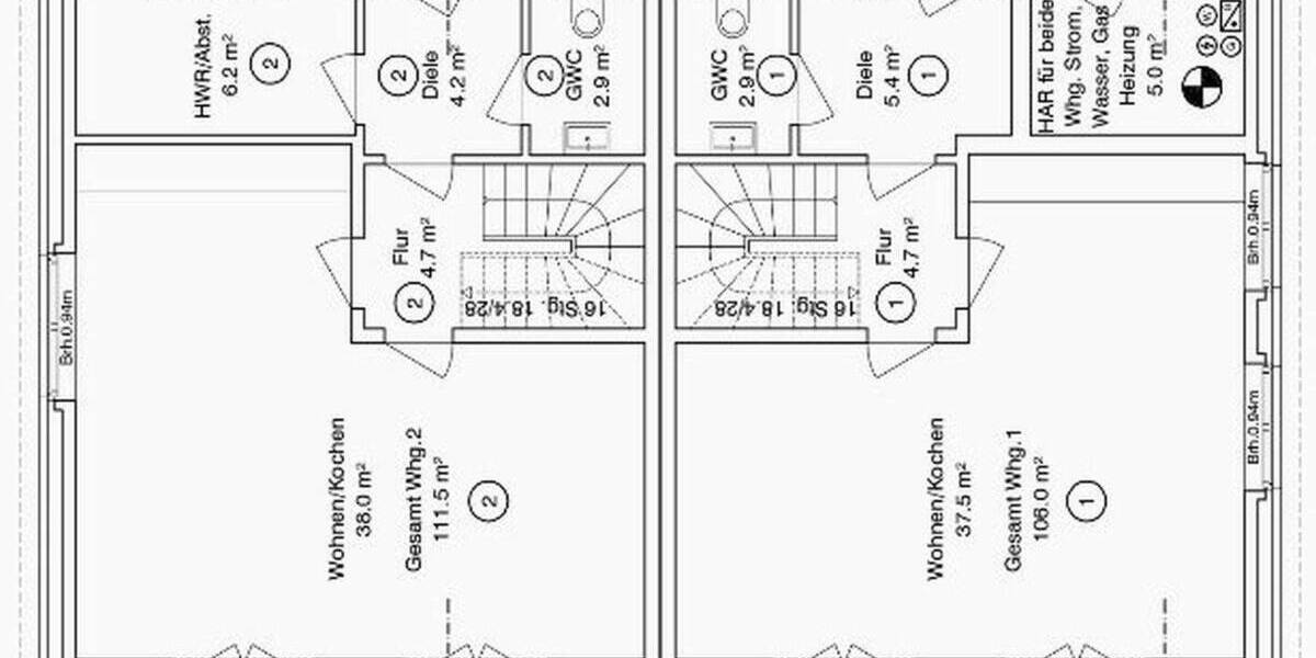 Doppelhaushälfte Schwanewede - 3 Zimmer, 125 m&sup2;, 499.000&euro; | Angebot:26253567