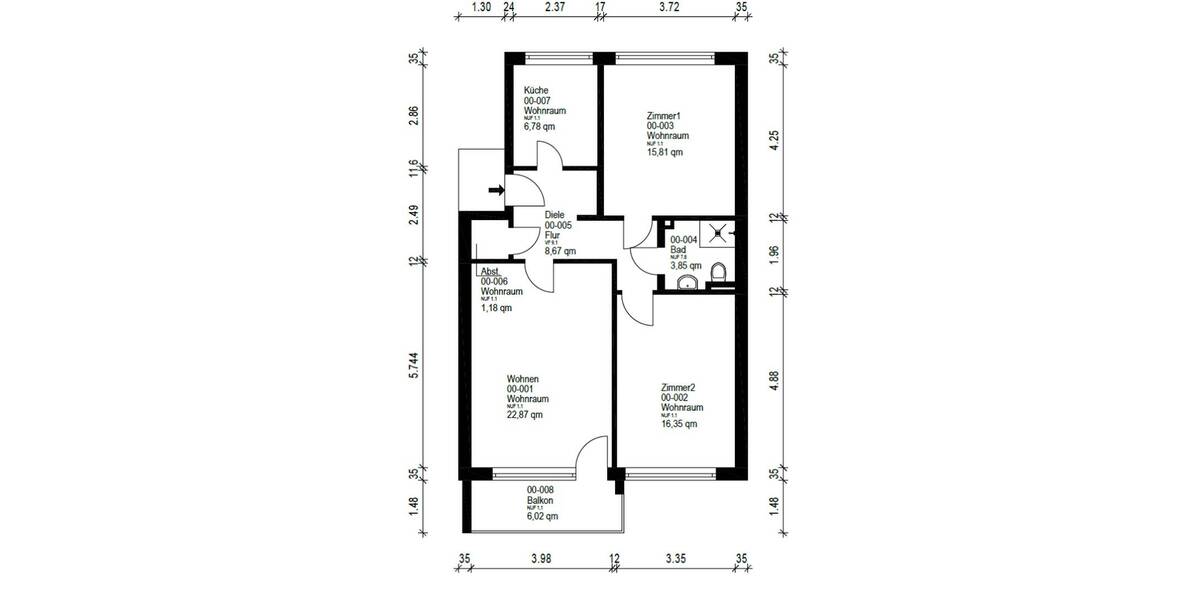 Etagenwohnung Bremen Blumenthal - 3 Zimmer, 79 m&sup2;, 184.850&euro; | Angebot:26290167