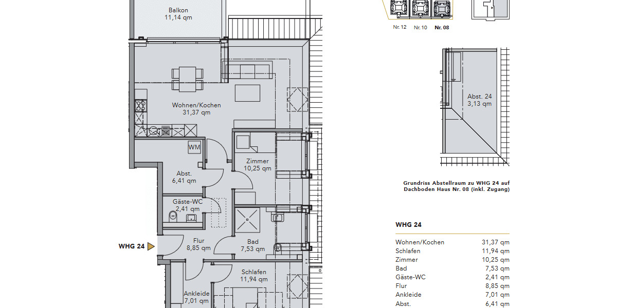Etagenwohnung Stuhr Brinkum - 3 Zimmer, 91 m&sup2;, 1.250&euro; | Angebot:26833576