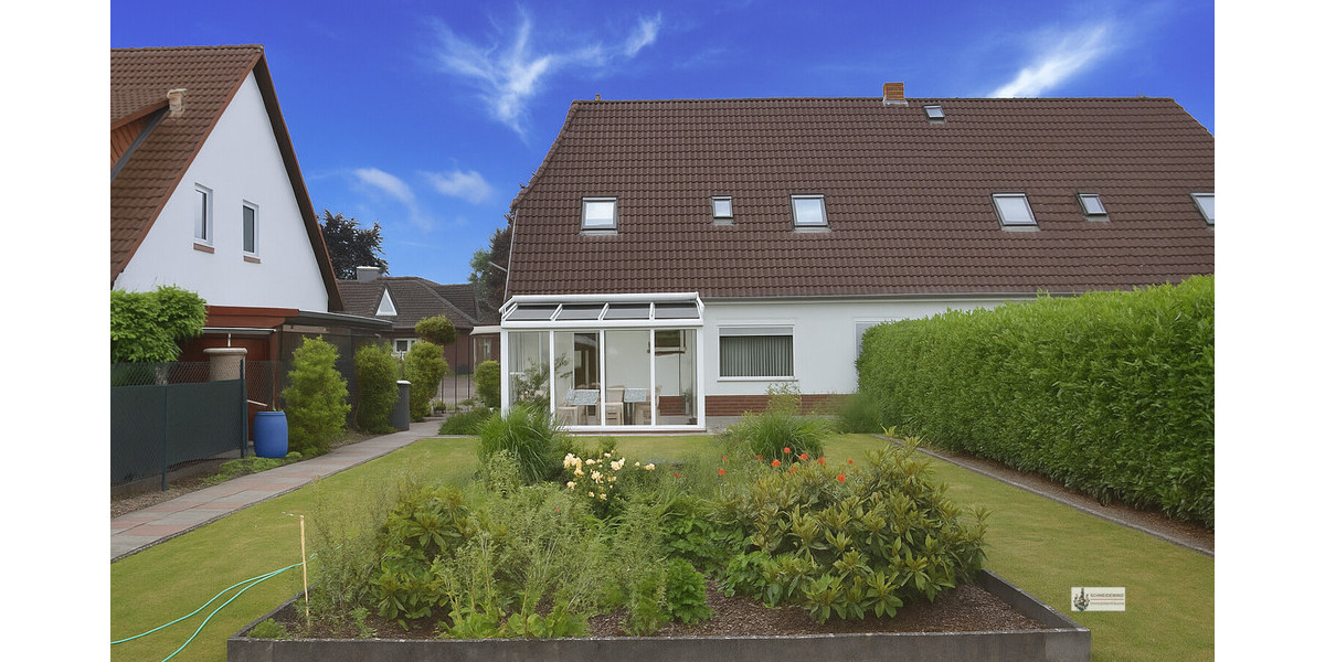 Großes modernisiertes EFH + EBK + Wintergarten + 3 Bäder mit 2 Stellplätzen vor dem Haus - Doppelhaushälfte Syke / Siedlung Gessel Gessel | Angebot:24213112