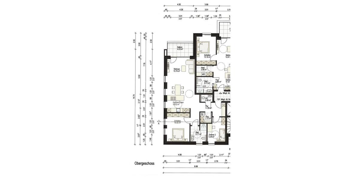 Etagenwohnung Delmenhorst Düsternort - 3 Zimmer, 86 m&sup2;, 1.244&euro; | Angebot:24591564