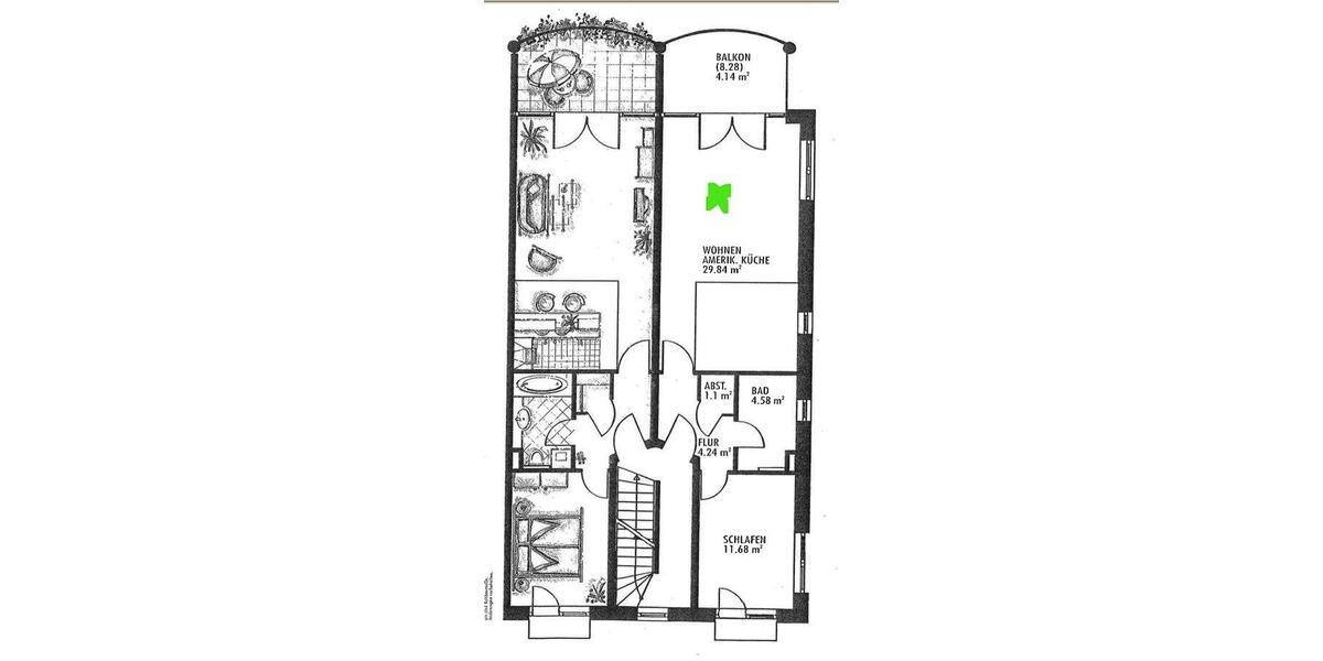 Etagenwohnung Bremen Blockland - 2 Zimmer, 57 m&sup2;, 189.000&euro; | Angebot:26424450