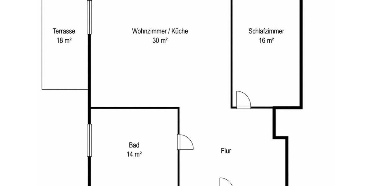 Terrassenwohnung Bremen Hemelingen - 1 Zimmer, 61 m&sup2;, 950&euro; | Angebot:26336336