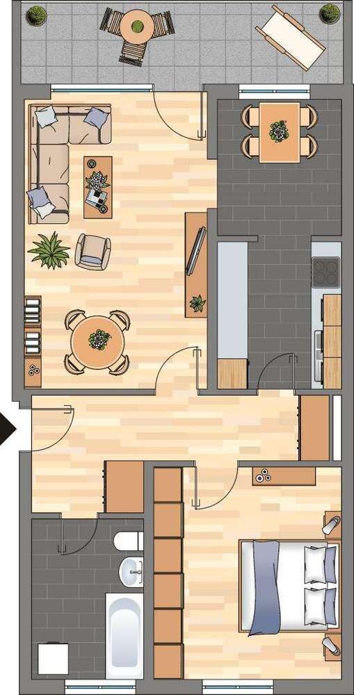 Wohnung zum Mieten in Lilienthal 480 € 68.56 m²