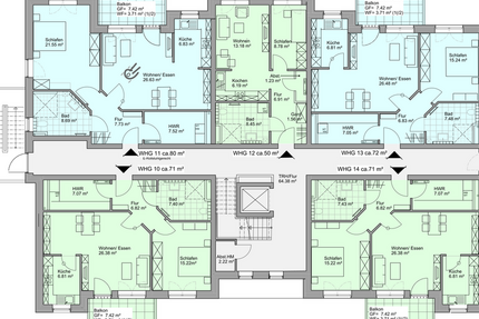 Wohnung Schwanewede - 2 Zimmer, 71 m&sup2;, 315.900&euro; | Angebot:26029638