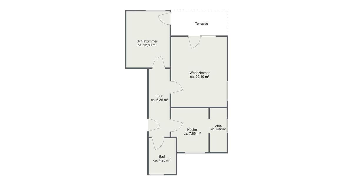 Etagenwohnung Hude - 2 Zimmer, 55 m&sup2;, 500&euro; | Angebot:25473855