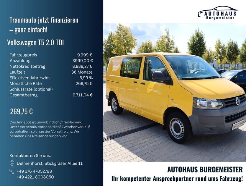 VW T5 Transporter 195.396 km 9.999 € Delmenhorst 27751