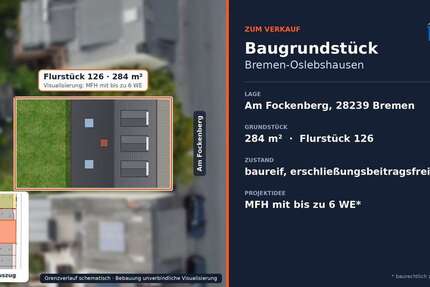 Grundstück Bremen Gröpelingen - 129.000&euro; | Angebot:27532227