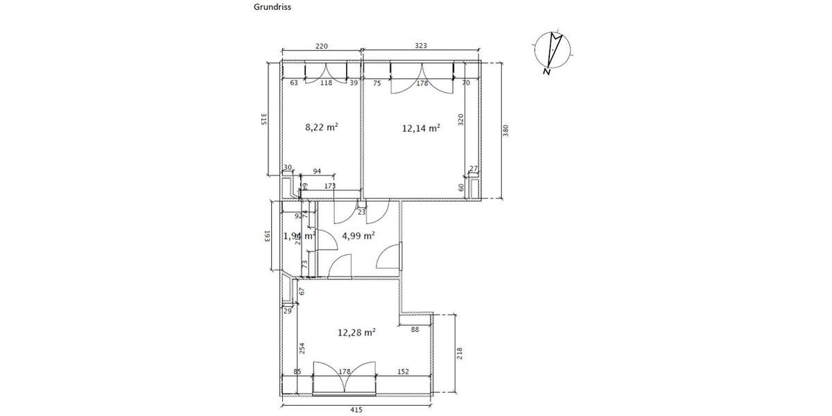 Hochparterre Bremen Östliche Vorstadt - 2 Zimmer, 44 m&sup2;, 1.250&euro; | Angebot:26694607