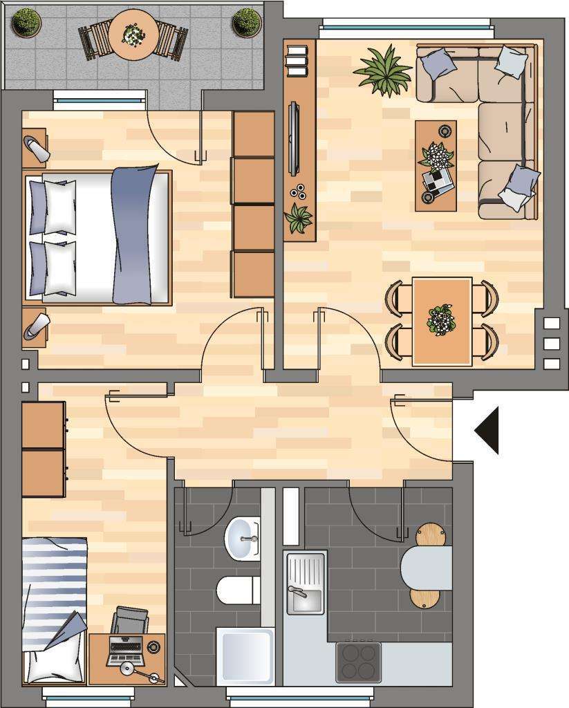 Wohnung zum Mieten in Bremen 499 € 50.11 m² 3 zimmer