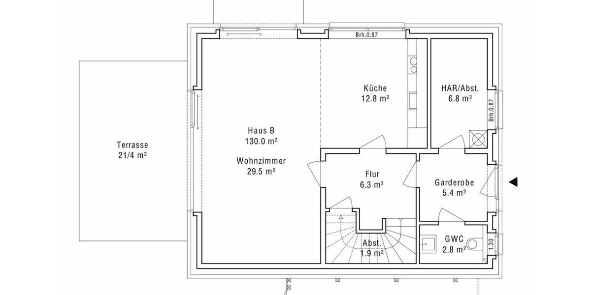 Einfamilienhaus Achim - 4 Zimmer, 130 m&sup2;, 1.800&euro; | Angebot:25207565