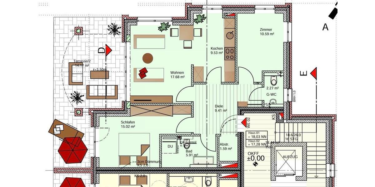 Erdgeschoßwohnung Worpswede - 3 Zimmer, 83 m&sup2;, 400.000&euro; | Angebot:27426824