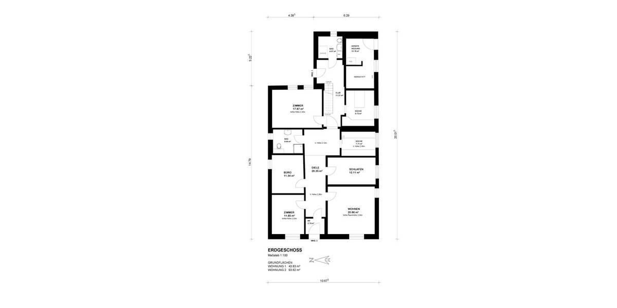 Mehrfamilienhaus, Wohnhaus Bremen / Rekum Rekum - 8 Zimmer, 200 m&sup2;, 329.900&euro; | Angebot:26596413
