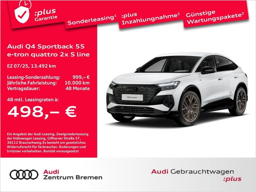Audi Q4 e-tron 13.492 km 59.450 € Bremen 28207