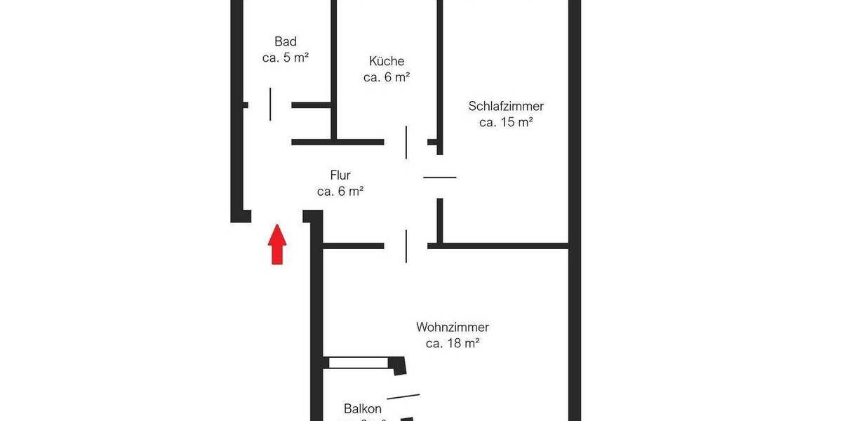 Etagenwohnung Bremen Ellenerbrok-Schevemoor - 2 Zimmer, 52 m&sup2;, 135.500&euro; | Angebot:26437233