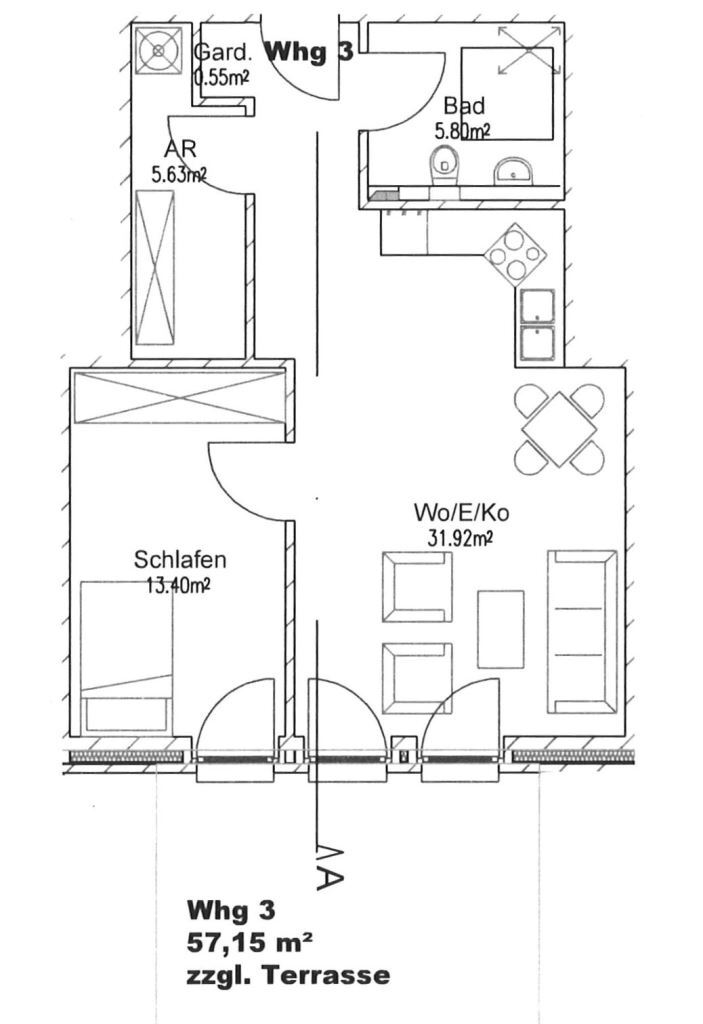 Ideal für Single o. Pärchen 2-Zimmer-EG-Wohnung + Terrasse + Carport Erdwärme HZG 2 zimmer