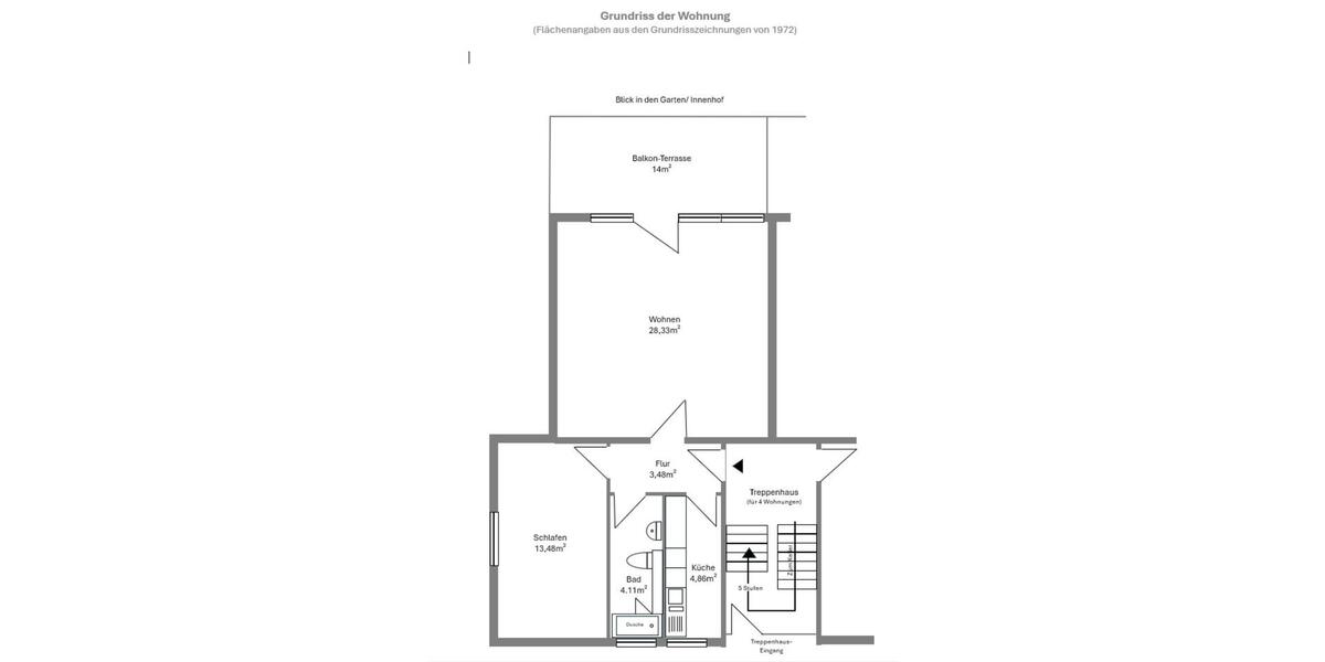 Etagenwohnung Bremen Hemelingen - 2 Zimmer, 60 m&sup2;, 196.000&euro; | Angebot:26023111