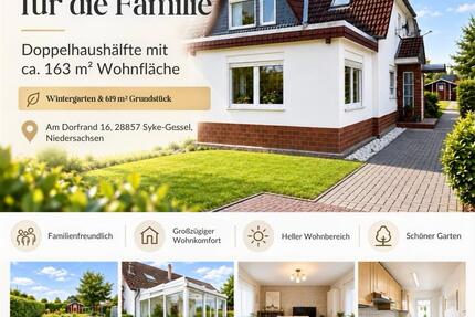 Haus Syke - 6 Zimmer, 163 m&sup2;, 329.000&euro; | Angebot:27613009